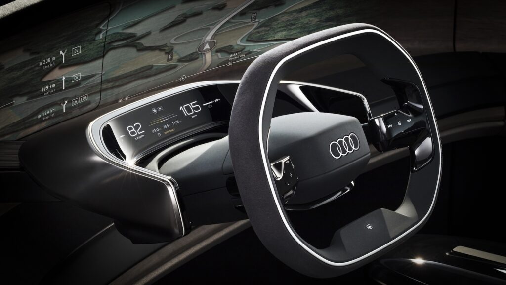 Audi Grandsphere concept steering wheel