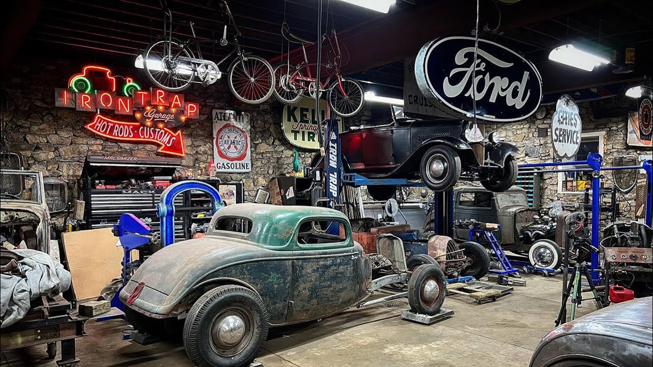 Iron Trap Garage: Super Sketchy Sign Hanging & Prepping The Shop For A Winter of Work